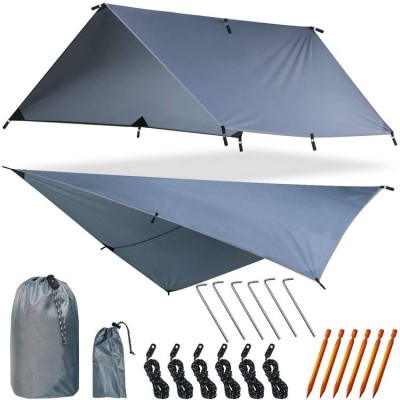 Rain protector hammock fly tent camping tarp 3.4 m, hiking fly sun tarp lightweight waterproof hammock canopy