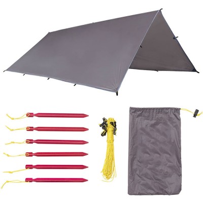 Waterproof rain shelter durable ripstop tarp 3x3 camping, hiking sun shelter hammock tent camping canopy