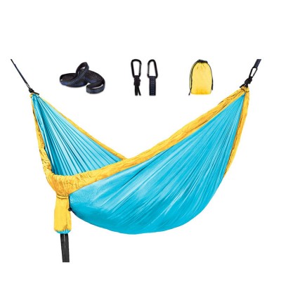 Single double precios hamacas logo hammock, lightweight outdoor travel light blue parachute hammock