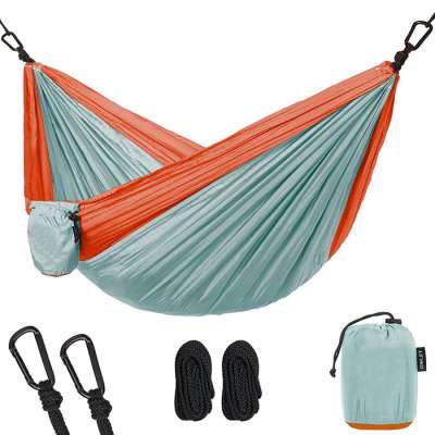 Wholesale Custom Outdoor Travel Beach Hammock, Durable Nylon Swing Kids Hanging Hammock