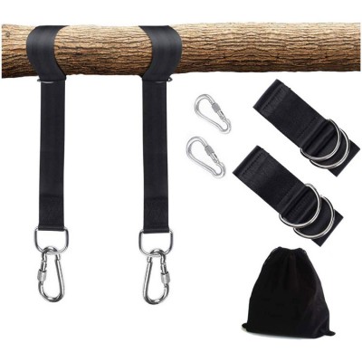 Ultralight nylon heavy duty swing straps, eco friendly custom hammock tree straps with pouch bag