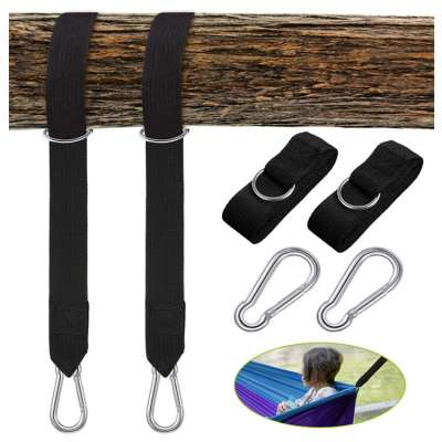 Holds 700 lbs hammock tree straps set with hooks, hanging camping hammock light weight swing straps