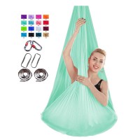 Large seat aerial yoga anti gravity swing, air flying yoga hammock aerial yoga swing silk