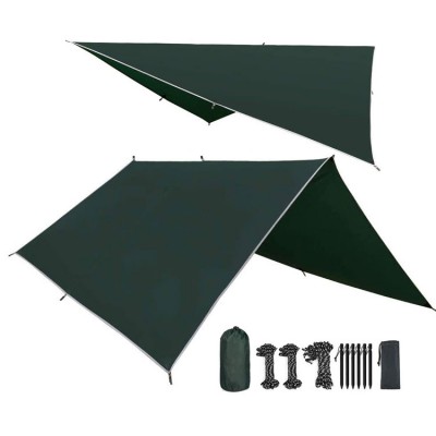 Rain protector camping gear emergency survival lightweight tarps, outdoor tent covered camping hammock rainfly tarp