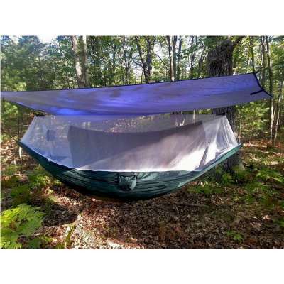 Sun shelter rainfly weather resistant hammock, bug free tree swing hamock tent camping with canopy